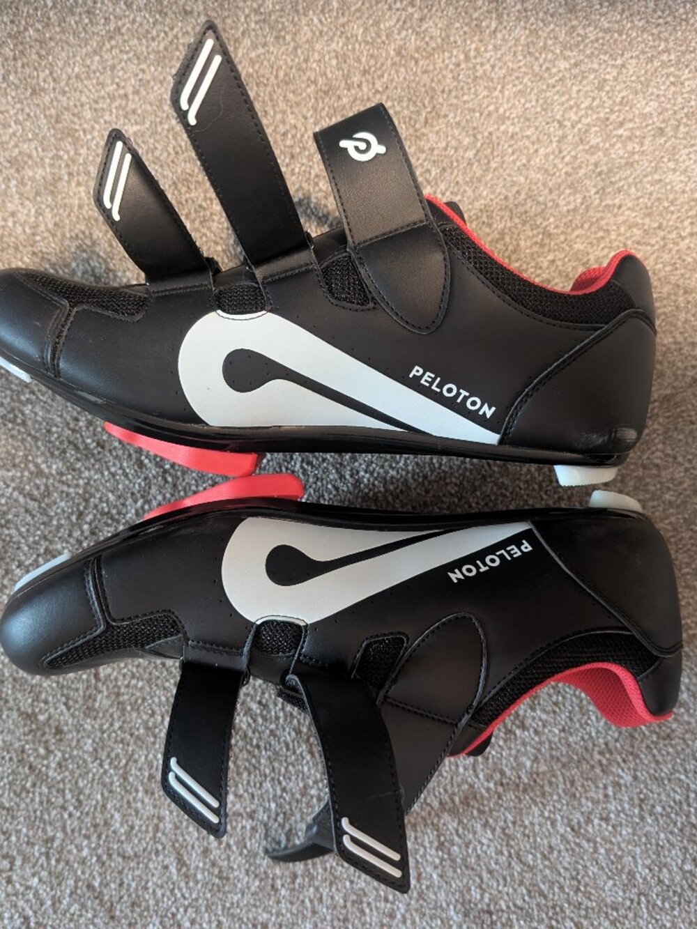 Peloton Cycling Shoes Size 45 | Black Spin Bike Shoes with Delta Cleats